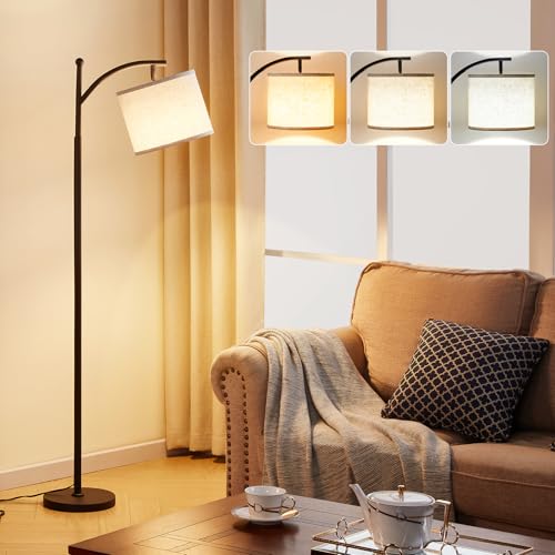 Minimalist Ambimall Tall Floor Lamps with 3 Color Temperatures Bulb & Kit