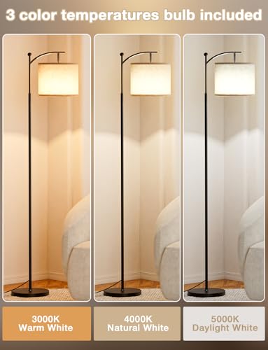 Minimalist Ambimall Tall Floor Lamps with 3 Color Temperatures Bulb & Kit
