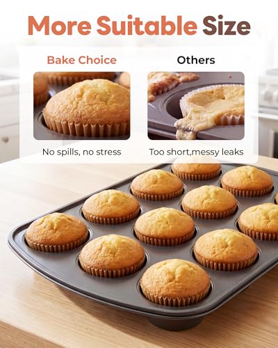 Eco-Friendly Bake Choice Non-stick 200pcs Standard Cupcake Liners for Baking, Natural, Kit