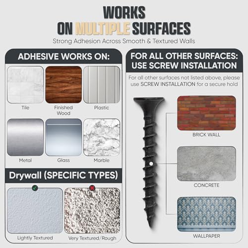 Modern Modern JP Adhesive Vinyl Wall Mount (4-Pack) Set