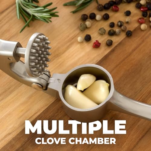 Eco-Friendly Zulay Kitchen top-tier Garlic Press Set - Rust Proof Professional for Daily Use